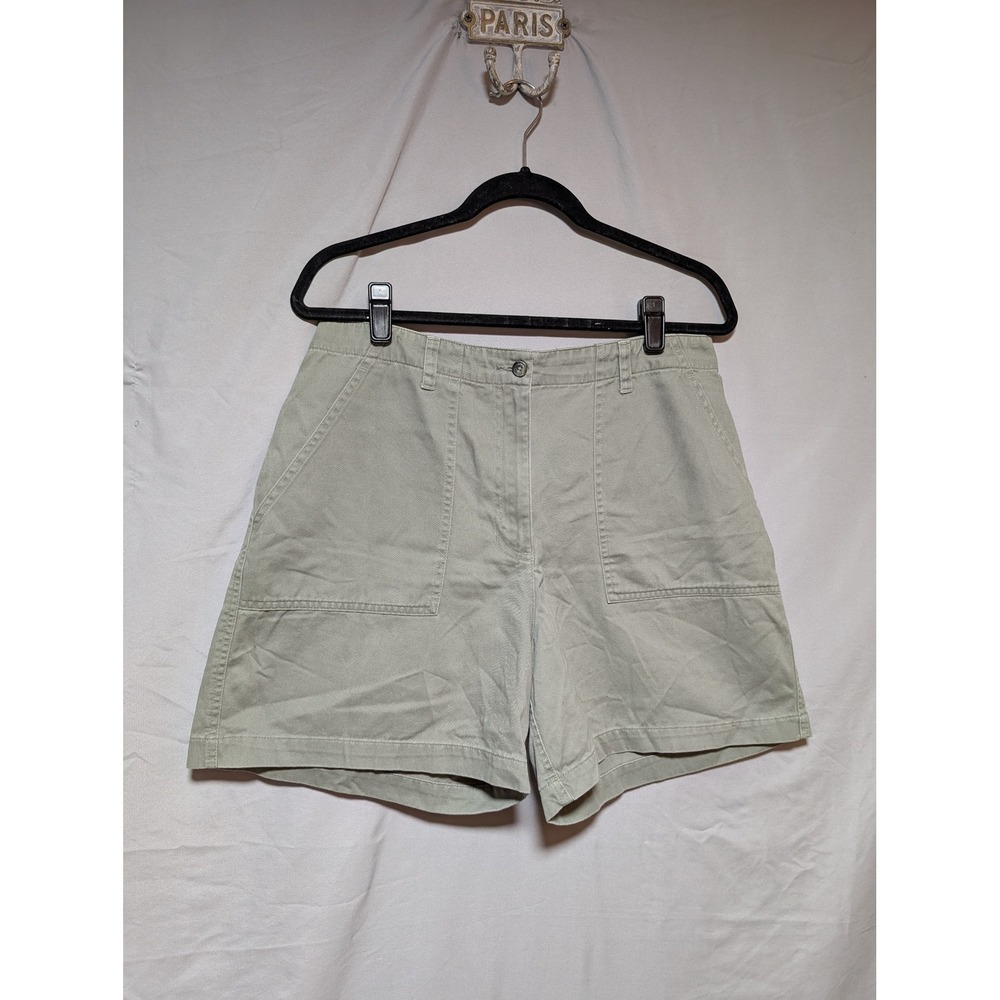 Jones New York Sport VTG‎ Khaki Green Cotton Utility Shorts Y2K Safari Womens 12